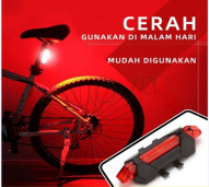 Lampu Belakang Sepeda LED Warna Merah Baterai Isi ...
