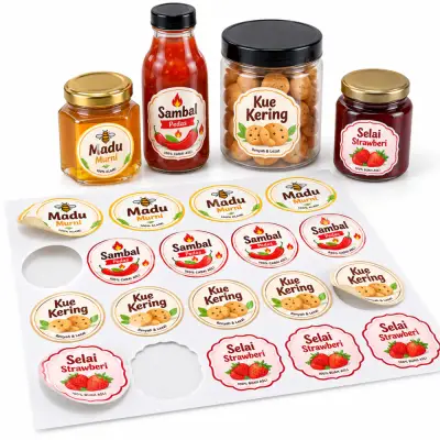 Cetak Stiker Label A3 + Cutting Chromo / Vinyl